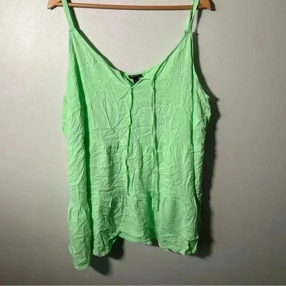 NWT Torrid Rayon Slub Tiered Tie Front Cami 4X - Picture 4 of 7